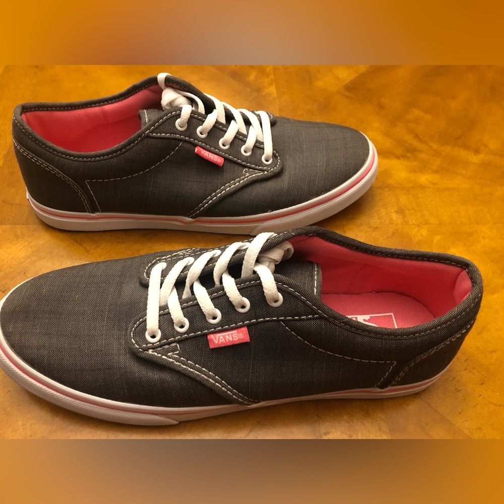 VANS Size 7.5 Pink and Charcoal Gray. SuperCute!